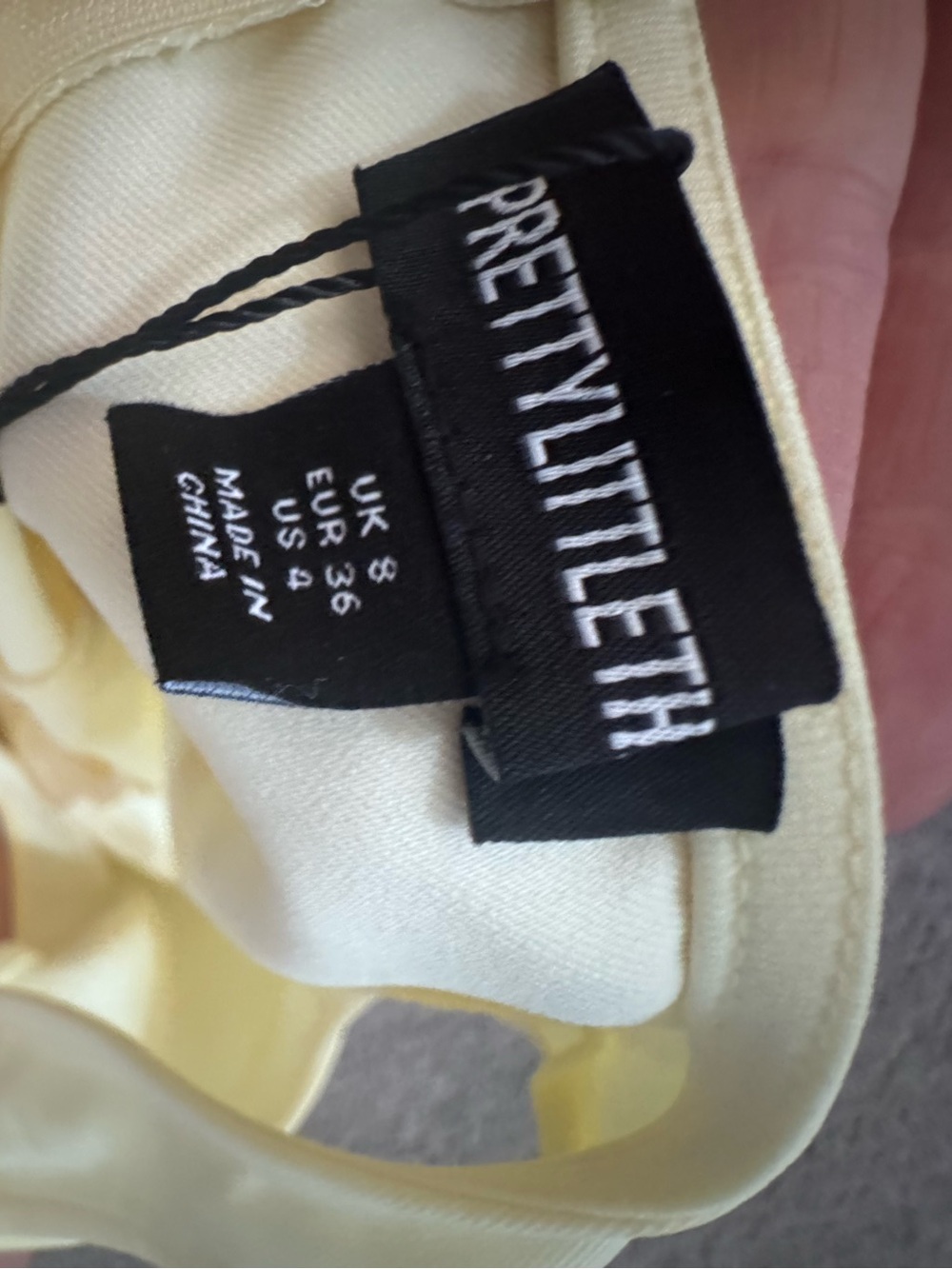 PrettyLittleThing Soft Pale Yellow Dress